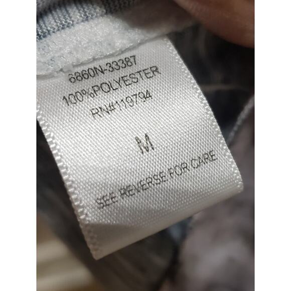 One World Live And Let Live Blouse Top Women Medium Multi Beaded Butterfly Print - Picture 7 of 14